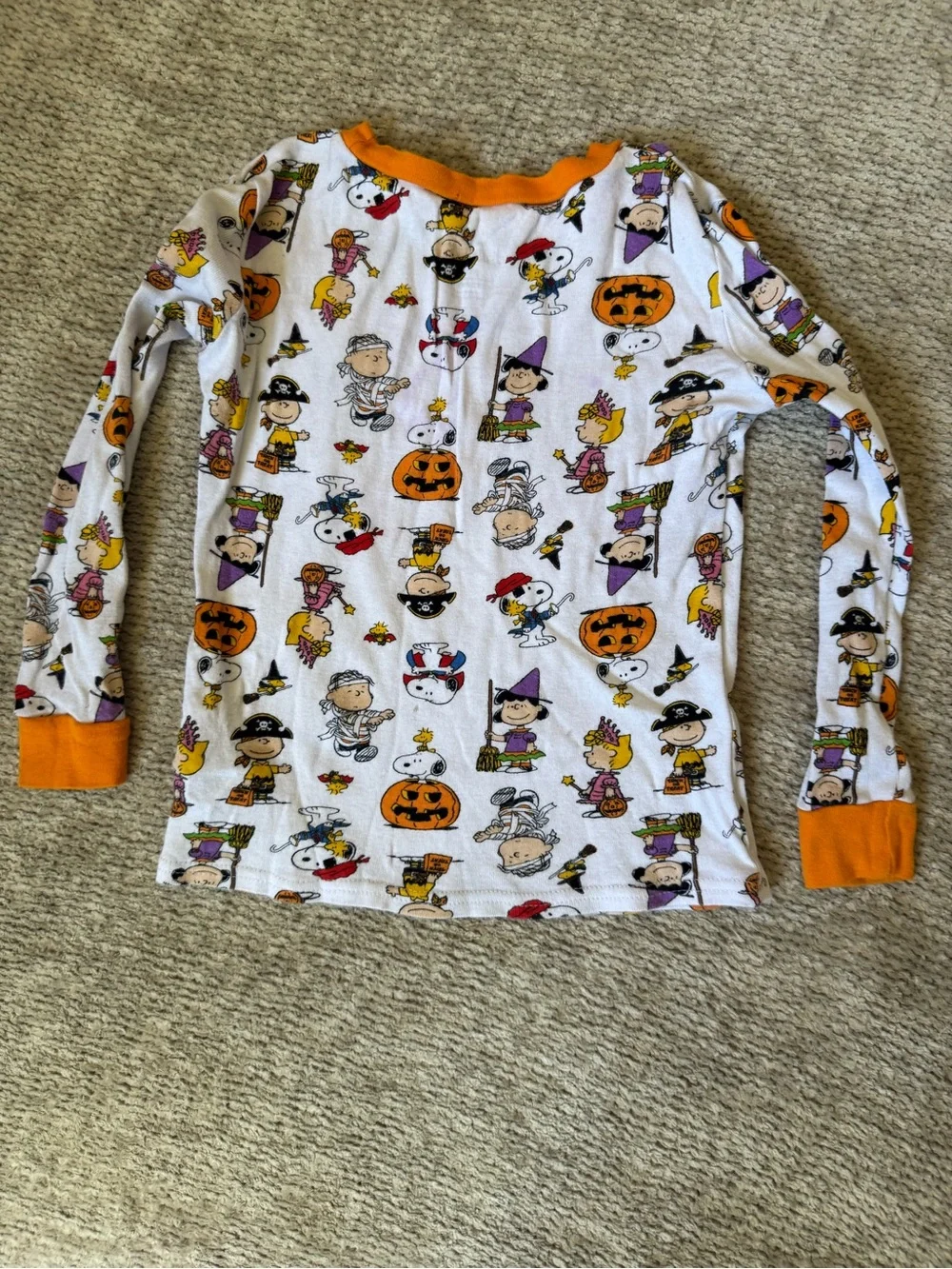 Peanuts Halloween Snoopy Charlie Brown Cotton Pajama Set Size 8